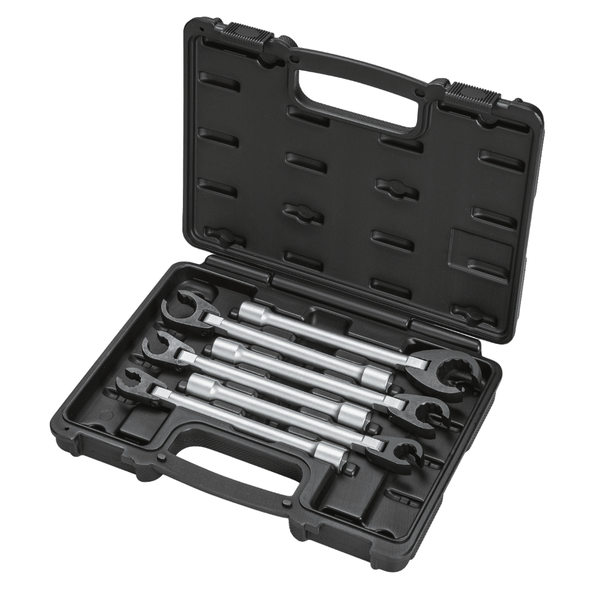 6-teiliges Set mit 3/8″-Flexiblen Krähenfußschlüsseln, 12-kantig, 150 mm lang