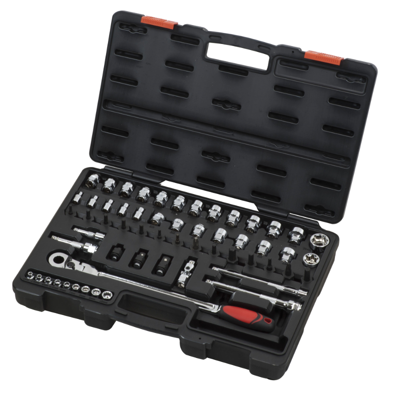 Conjunto de 58 peças de soquetes supercurtos de 1/4″ e 3/8″ e soquetes de bits curtos 17H