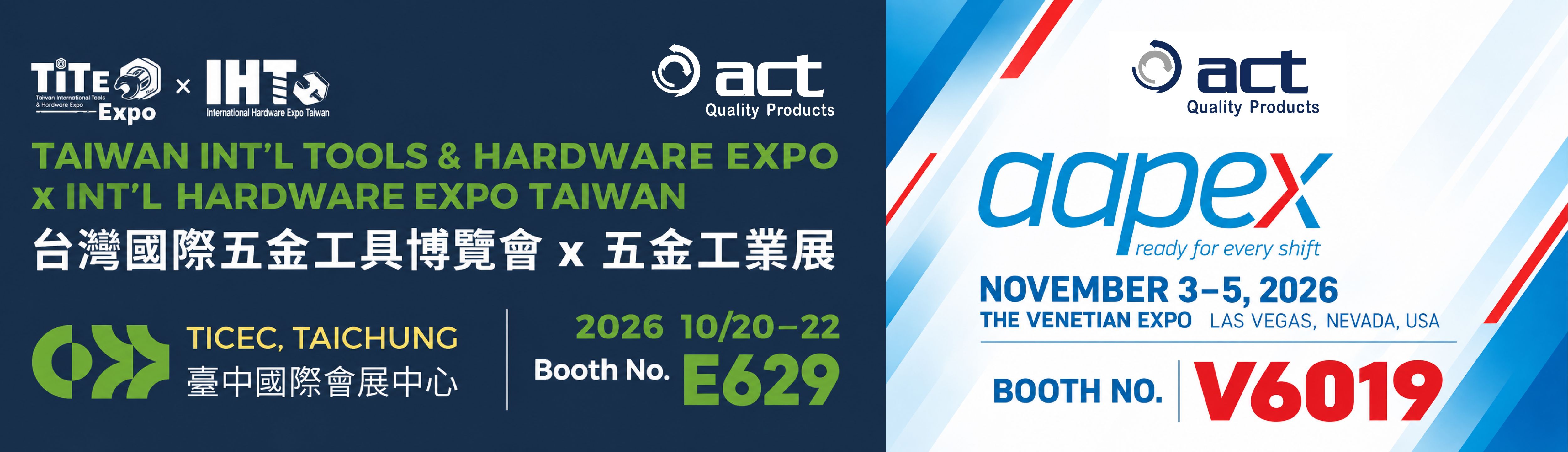 ACT stellt auf der AAPEX 2026 aus